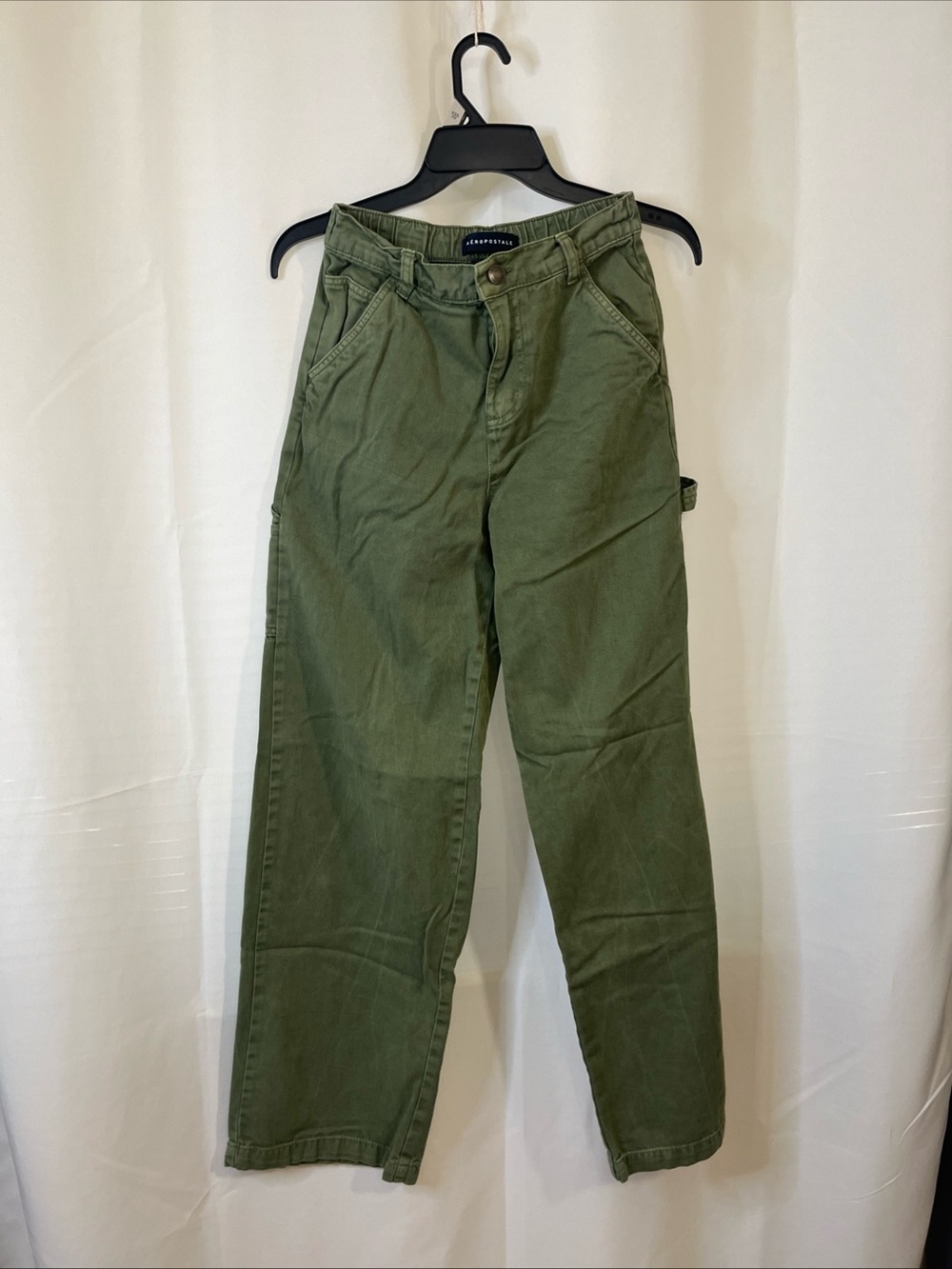 Aeropostale Olive Straight-Leg Utility Pants